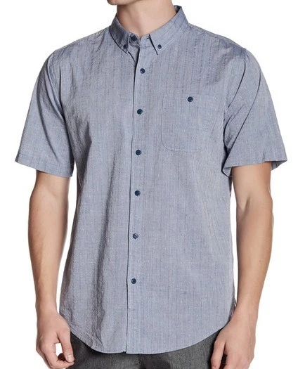 Camisa tejida EZEKIEL PLYMOUTH S/S para hombre - azul - grande - nueva con etiquetas Foto 1 de 1