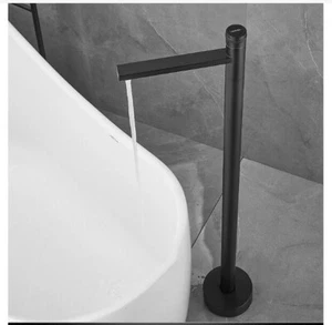 Black Clawfoot Bath Shower Faucet Freestanding Shower Tub Mixer Bathtub Tap Set - Picture 1 of 11