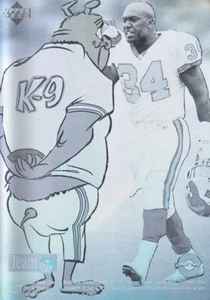 COMIC BALL IV 4 FOOTBALL LOONEY TUNES 1993 U.D. HOLOGRAM INSERT CARD T. THOMAS - Picture 1 of 1