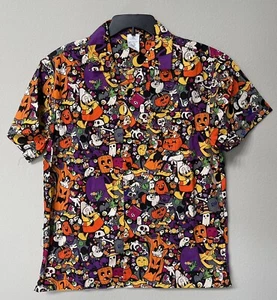 Camisa de Campamento Mickey Friends Abotonada Halloween Parques Disney Adulto Pequeña S Nueva con Etiquetas - Imagen 1 de 7