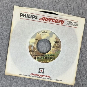 Vintage 45 RPM record Johnny Rodriguez Mercury records 1975 country blues - Picture 1 of 4