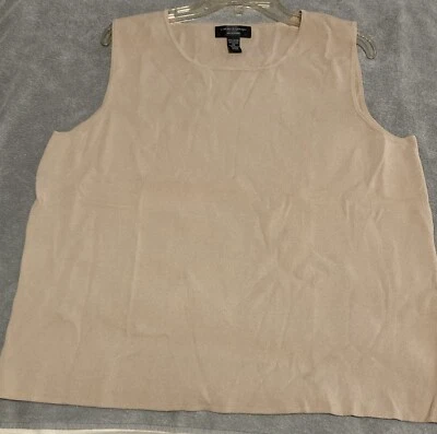 Top tejido sin mangas para mujer 2X talla grande marrón cable y calibre usado Foto 1 de 4