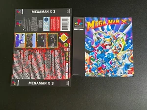 Mega Man X 3 Megaman X3 - Copertine intarsio PlayStation PS1 PAL anteriore posteriore