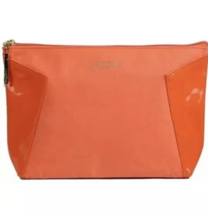 Brandnew! Lancôme Paris Orange Cosmetic Makeup Bag - Picture 1 of 4