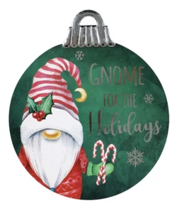 Gnome For The Holidays Christmas Sign Wall Door Hanging Decor 12" x 10.25” NEW - Picture 1 of 8