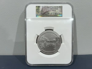 2011 P 5 oz Silver 25c Oklahoma Chickasaw NGC SP 70 (BAJ) - Picture 1 of 3
