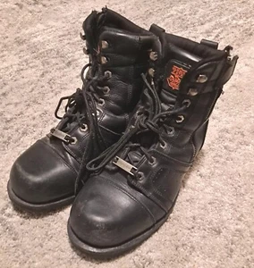 Milwaukee Botas Cuero Negro 6" Cremallera Lateral Motocicleta, Bota de Trabajo Hombre Talla 9.5 - Imagen 1 de 13