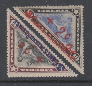 Liberia # B1-2 MNH 1915 Semi Postal Surcharge Triangle - Picture 1 of 1