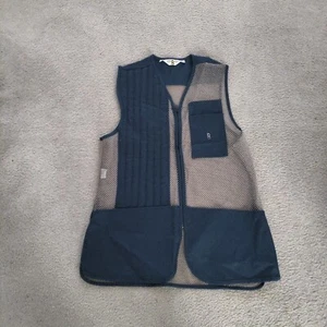 Vintage Bob Allen Large Right Handed Mesh Shooting Hunting Vest Blue VGUC - Picture 1 of 5