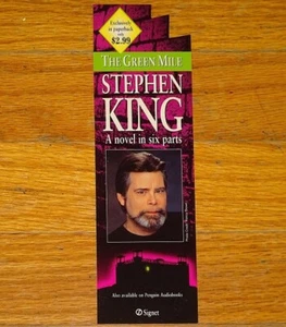 VINTAGE STEPHEN KING THE GREEN MILE SIGNET PUBLISHER PROMO BOOKMARK~RARE! - Bild 1 von 2