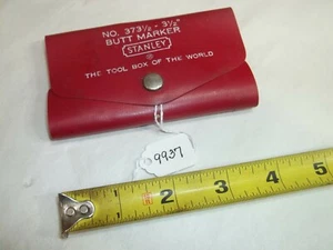 STANLEY VTG. Carpenters No. 373-1/2 - 3-1/2" BUTT MARKER & Container, USA - Picture 1 of 4