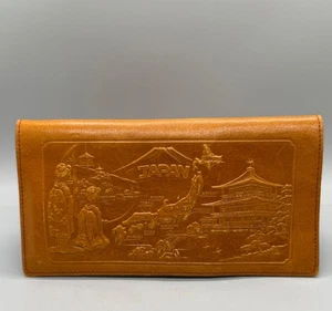 Vintage japanische geprägte Japan Karte Drache Leder Geldbörse - Bild 1 von 18