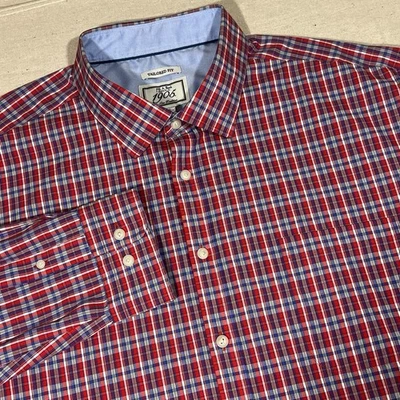 Jos A Bank 1905 男式 2XL XXL 定制正装衬衫弹力口袋多彩 — 第 1/4 张图片