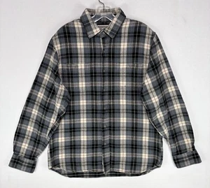 Schott Bros Flannel Shirt Mens Large Soft Heavyweight Scotch Plaid Shacket Cabin - Picture 1 of 11