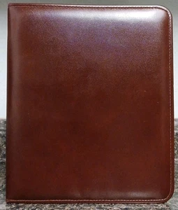 Organizador planificador de cuero borgoña Franklin Quest vintage EE. UU. carpeta de 7 anillos - Imagen 1 de 11