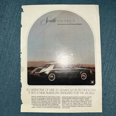 Cadillac Seville 1980 anuncio impreso Foto 1 de 3