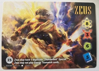 Zeus Alternate Art *533* Overpower World Legends Ultra Rare Kickstarter - Image 1 of 2