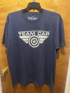 Team Cap Captain America blue short sleeve mens tshirt new size XL - Picture 1 of 4
