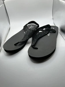 Sandalias Skechers para mujer talla 7-se adapta a sandalia de espuma de yoga 7,5 con pedrería negras - Imagen 1 de 3