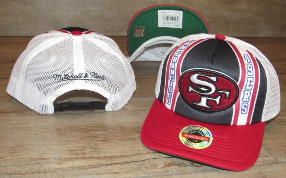 Mitchell & Ness San Francisco 49ers Espuma Frontal Malla Snapback Camionero Gorra Hombres Foto 1 de 1