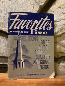 1961 Singspiration Gospel Songs Favorite Number 5 Five Christian Music Hymn Book - Foto 1 di 5