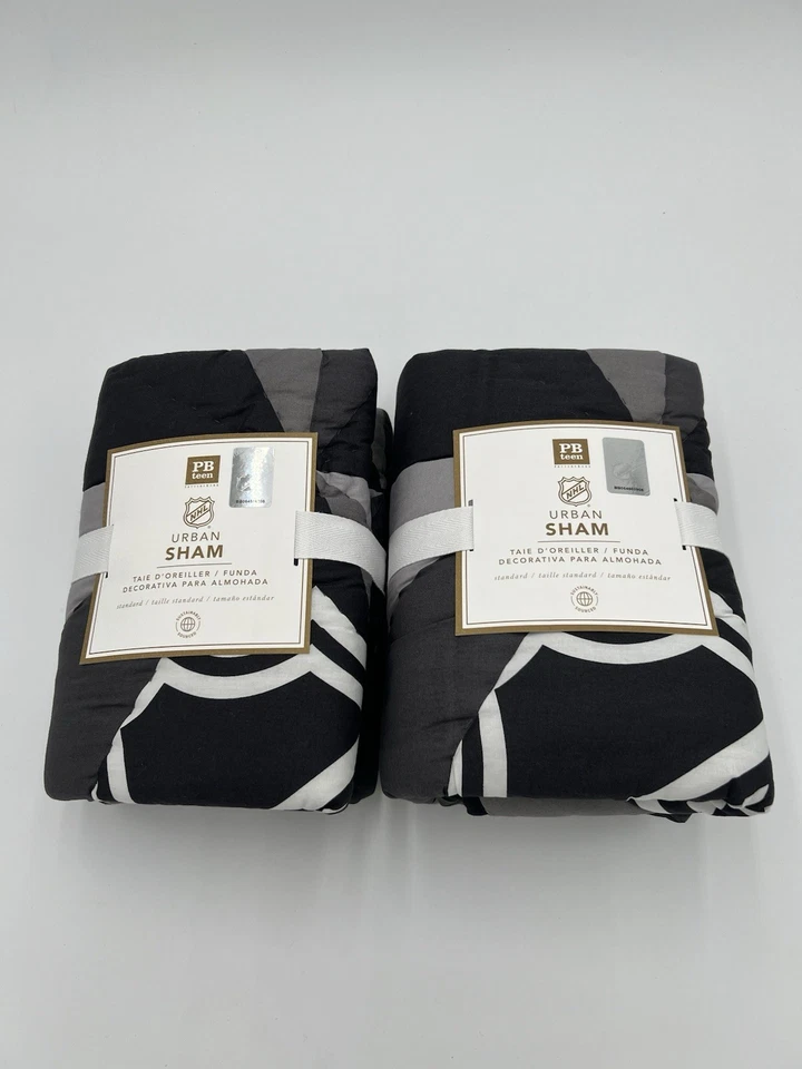 Pottery Barn Teen NHL Urban Sham 26" x 20" - Padrão - Novo com etiquetas - Conjunto de 2 - Imagem 1 de 4