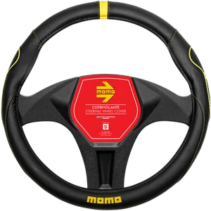 MOMO Supergrip Steering Wheel Cover Black/Yellow M - Picture 1 of 1