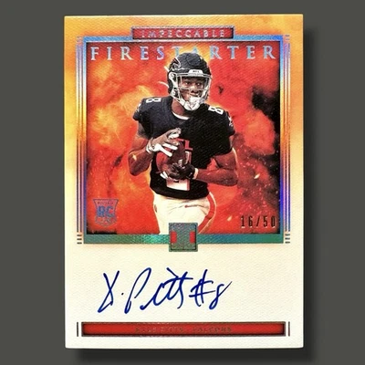 2021 Panini Impeccable Kyle Pitts Firestarter Signatures Rookie Auto /50 Falcons - Image 1 of 4