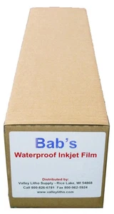 Premium Waterproof Inkjet Film For Positives 36" x 100' Roll - Picture 1 of 1