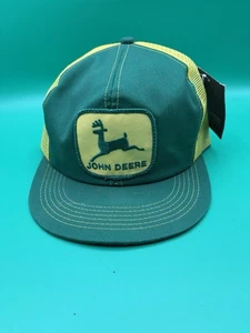 Vintage John Deere Patch K Products Mesh Trucker Mütze selten Country Farm USA NOS - Bild 1 von 7