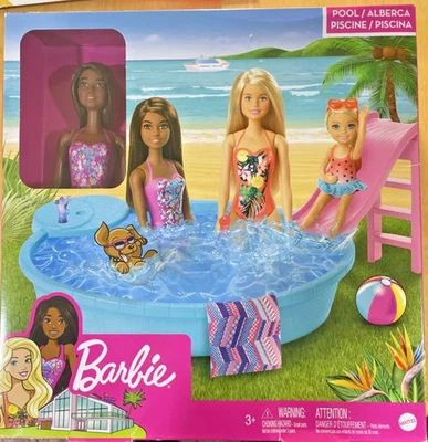 Барби бассейн горка и аксессуары и одна кукла афро-американка новый 2019 - Изображение 1 из 2