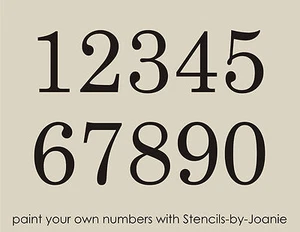 Numbers Stencil 2" tall CENTURY Schoolbook font Country Address Crafts DIY signs - Picture 1 of 6