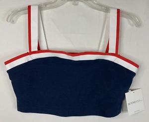 Beyond Yoga Spacedye Women's L Cropped Tank See You There Nautical Patriotic NEW - Picture 1 of 9