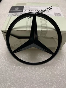 Gloss Black Rear Boot Star Badge For Mercedes NEW A Class W177 2019+ A1778170000 - Picture 1 of 2