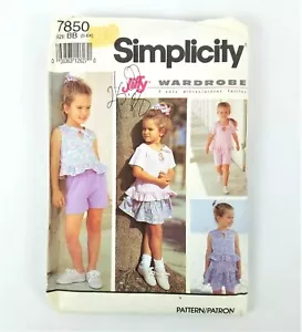 Simplicity Pattern 7850 - Girl size 5-6X - Shirt, Skirt and Shorts - Picture 1 of 7