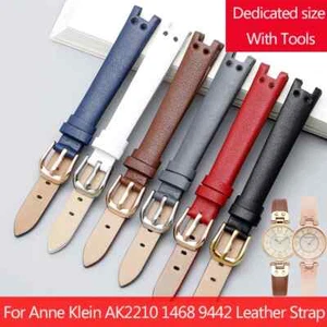Correa de cuero genuino para correa de reloj Anne Klein muesca AK correa de reloj AK1950 AK9442 - Imagen 1 de 36