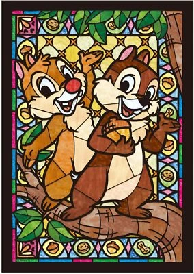 266-Piece Jigsaw Puzzle Disney Chip & Dale Stained Glass Tight Series - Image 1 of 4