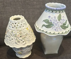 ACCENTs blau und grün Blumen GLASKERZE - Bild 1 von 6