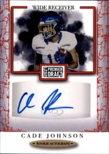 2021 SAGE Hit Premier Draft Autographs Red #A8 Cade Johnson RC Rookie AUTO