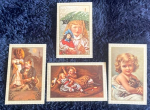 Vintage Lot of 4 Whimsical Unused Post Cards  Printed in Hong Kong - Picture 1 of 8