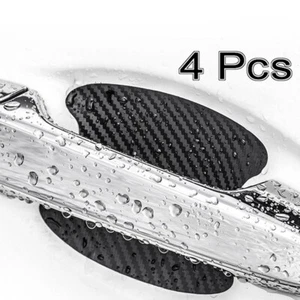 4Pcs Carbon Fiber Car Door Handle Protector Film Anti-Scratch Sticker Universal - Picture 1 of 12