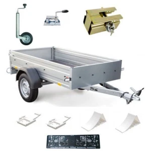 STEMA PKW Anhänger OPTI 750 Kg Inkl.großes Zubehörpaket 33cm Bordwände 13Zoll - Bild 1 von 6