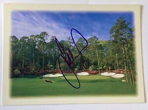 Lee Westwood signed Masters golf Postcard Augusta National photo 2024 pga