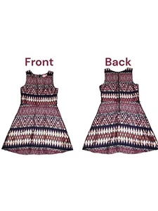 GB Girls Mixed Print Dress Girls Size 6X Rayon Polyester Metallic Blend - Picture 1 of 4