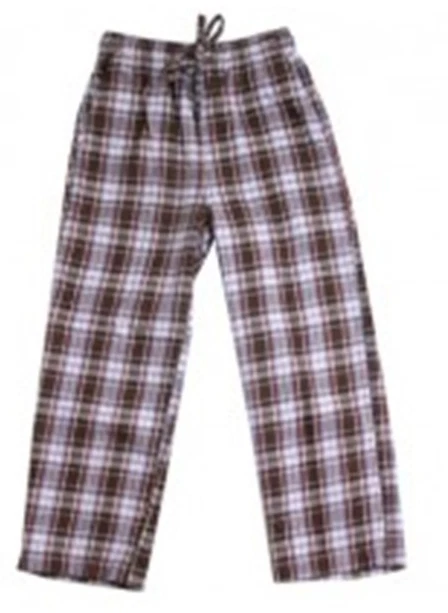 NUEVO CON ETIQUETAS Wes & Willy MARRÓN FRANELA a cuadros salón ALGODÓN cordón cintura pantalones NIÑOS 7 Foto 1 de 4