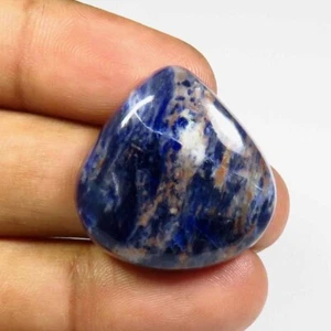 Sodalite Gemstone 25x25 mm Natural Blue Sodalite 28 Cts Heart Smooth Cabs SL-89 - Picture 1 of 9