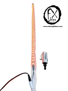 1pc 6FT quick disconnect ORANGE LED light whip SXS ATV UTV rzr 4 wheeler RZR - Picture 1 of 4
