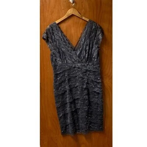 Women's JS Collections Sequined Lace Dress Size 14 - Picture 1 of 5