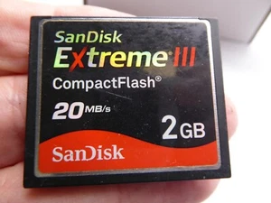 Sandisk 2GB Extreme III 20MB/S CompactFlash CF Card tested working well - Picture 1 of 2
