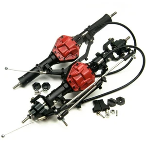 Ejes delantero y trasero de aluminio con bloqueo 4WD para AXIAL SCX10 1/10 RC Crawler - Imagen 1 de 11
